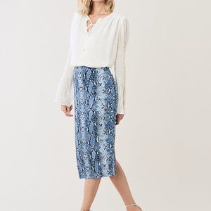 DVF Kara Cady Pencil Skirt - Python